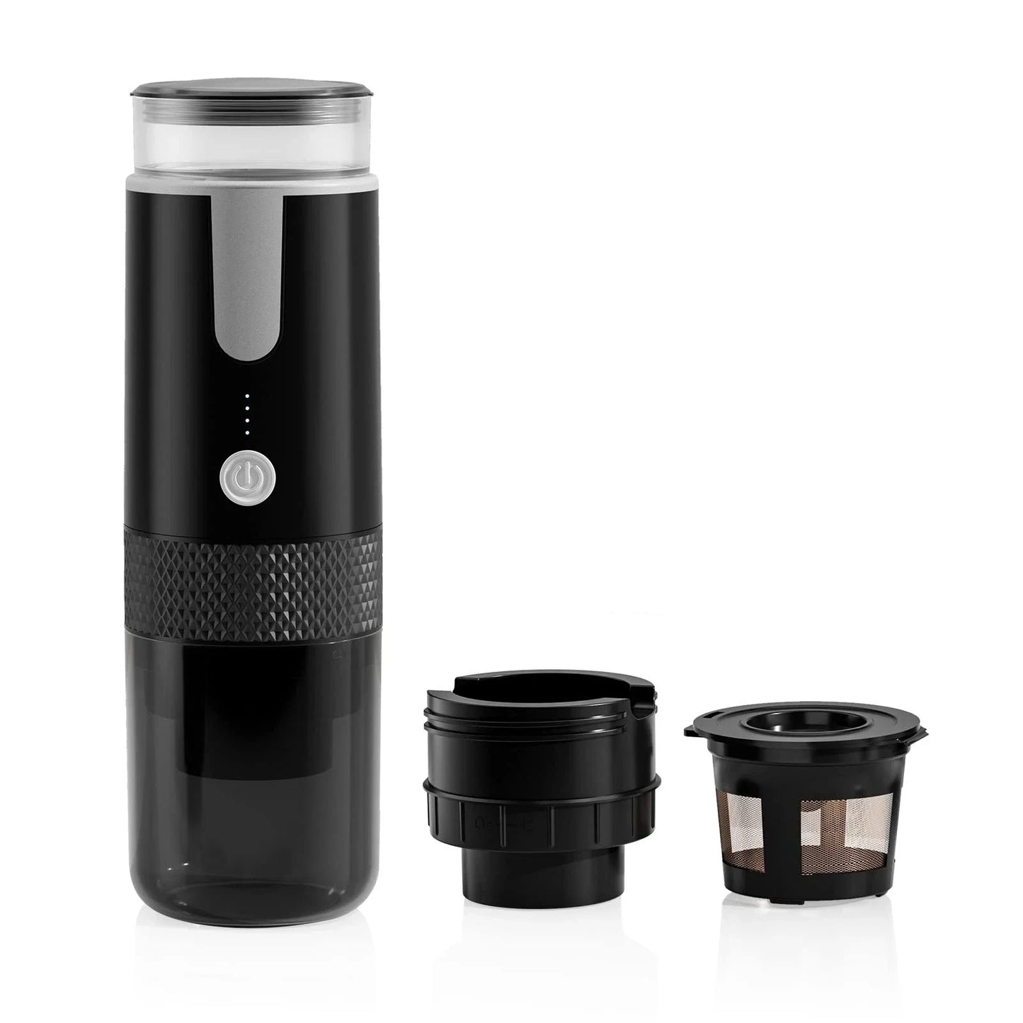 Cafetera Portátil con Cápsula de Espresso Ruspela 12V Máquina de Café Espresso Eléctrica Portátil Inalámbrica para Coche, Máquina de Café de Operación Manual para Camping, Viajes, Caravana, Oficina